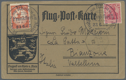 00624 Flugpost Deutschland: 1912. Airmail Rhein Main, Frankfurt/Main 21.6.12 With E.EL.P. 20pf And Germani - Posta Aerea & Zeppelin