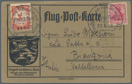 00624 Flugpost Deutschland: 1912. Airmail Rhein Main, Frankfurt/Main 21.6.12 With E.EL.P. 20pf And Germani - Correo Aéreo & Zeppelin