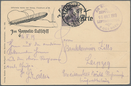 00637 Zeppelinpost Deutschland: 1919, LZ 120 Bodensee, Delag Card From "Berlin-Steglitz" With Board Cancel - Airmail & Zeppelin