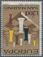 00666 Thematik: Spiele-Schach / Games-chess: 1965 San Marino CHESS Stamp "Europa" 200l. Showing Variety "R - Scacchi