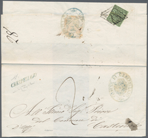 00702 Italien - Altitalienische Staaten: Kirchenstaat: 1852: CRESPELLANO, Very Rare Post Mark In Slanted B - Papal States