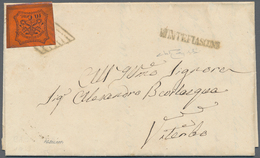 00720 Italien - Altitalienische Staaten: Kirchenstaat: 1867, MONTEFIASCONE: 10 Cents. Orange Vermilion On - Kerkelijke Staten