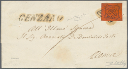 00722 Italien - Altitalienische Staaten: Kirchenstaat: 1867: GENZANO, Very Rare Post Mark In Slant Block L - Etats Pontificaux