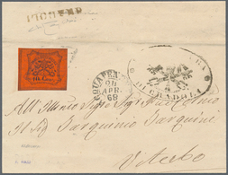 00724 Italien - Altitalienische Staaten: Kirchenstaat: 1867: GRADOLI, Rare "GRADOLI" Post Mark In Straight - Stato Pontificio