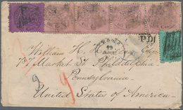 00727 Italien - Altitalienische Staaten: Kirchenstaat: 1868, 80 Cents Light Pink, Horizontal Stripe Of Fou - Kirchenstaaten