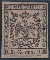 00740 Italien - Altitalienische Staaten: Modena - Zeitungsstempelmarken: 1853 Tax Stamp For Newspapers 9 C - Modena