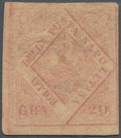 00749 Italien - Altitalienische Staaten: Neapel: 1859, 20 Grana, Second Plate, Unused. Signed A. Diena, Ce - Neapel