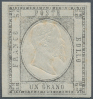 00770 Italien - Altitalienische Staaten: Neapel: 1861, 1 Grano, Silver Grey (Sassone 19 D), Unused, With C - Napoli
