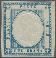 00773 Italien - Altitalienische Staaten: Neapel: 1861, 2 Grana Greyish Blue, Mint With Gom, Signed And Cer - Nápoles