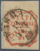 00786 Italien - Altitalienische Staaten: Parma: 1859: Provisorial Government, 40 Centesimi Tied To Small F - Parme