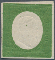 00820 Italien - Altitalienische Staaten: Sardinien: 1854: 5 Cents Dark Olive Green, Not Emitted, MNH, Free - Sardinia