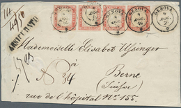 00854 Italien - Altitalienische Staaten: Sardinien: 1855: Fourth Emission, 40 Cent. Carmine Red, 1859 Prin - Sardaigne