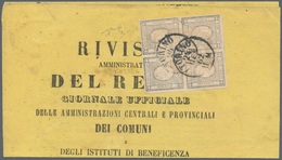 00863 Italien - Altitalienische Staaten: Sardinien: 1861, Stamps For Printed Matter, 2 Cents. Black Gray, - Sardegna