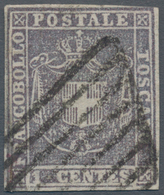 00916 Italien - Altitalienische Staaten: Toscana: 1860, Provisional Government, 1 CENTES, Grey Violet, Can - Toskana