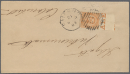 00951 Italien: 1879, 20 Cent. Orange "Umberto I" With Double Perforation At Both Horizontal Sides On Small - Marcophilie