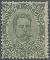 00953 Italien: 1889, 45 Cents Olive Green "Umberto I" MNH; With Certificate Of Raybaudi (2003). Sassone 10 - Marcophilie