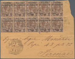 00955 Italien: 1890: 1,75 Lire Brown, Stamp For Parcels Overprinted "Valevole Per Le Stampe C.mi 2" In Blo - Marcophilie