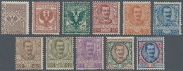 00958 Italien: 1901: "Floreale" Complete Set Of 11 Values, MNH. The 40 Cents With The Certificate Of R. Di - Marcofilía