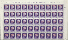 00982 Italien: 1944, SOCIAL REPUBLIC And NATIONAL GUARD OVERPRINTS, Very Comprehensive Lot With Multiples - Marcofilía