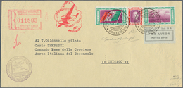 00998 Italien - Dienstmarken: 1933, Balbo Squadron Flight, 5.25l.+44.75l. "Servicio Di Stato", Se-tenant S - Storia Postale (Posta Aerea)