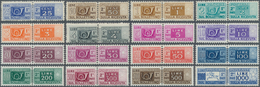 01003 Italien - Paketmarken: 1946/1954, "Post Horn/Cavallino/Cypher" Wm. "Winged Wheel", 25c. To 1000l. Co - Colis-postaux