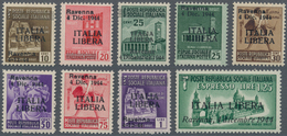 01039 Italien - Lokalausgaben 1944/45 - Ravenna: 1944/45: Local Propaganda Emissions: Ravenna, Series Of E - Altri & Non Classificati