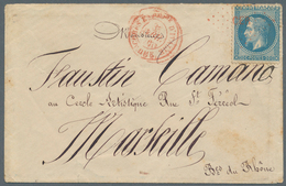 01054 Italien - Besonderheiten: 1858 Occupation Of Rome, Letter Sent To Marseilles, Franked With 20c Napol - Non Classés