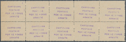 01055 Italien - Besonderheiten: 1941, Postage Free Labels For Postcards: Printed In Violet On Yellowish Pa - Non Classificati