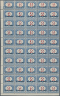 01056 Italienisch-Djubaland - Portomarken: 1925, 2 Lire Blue And Carmine, Large Multiple With 50 Stamps (5 - Autres & Non Classés