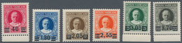 01076 Vatikan: 1934, Provisional Overprints, Complete Set Of Six Values, Fresh Colours And Well Perforated - Nuevos