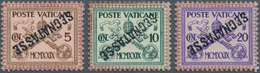 01077 Vatikan - Portomarken: 1931, Postage Dues 5, 10 And 20 C. Test Prints With Different Coloured Underp - Portomarken