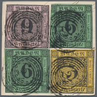 01124 Baden - Marken Und Briefe: 1851, Ziffern Erstauflage 3 Kr. Auf Orangegelb, 2x 6 Kr. Auf Blaugrün Und - Altri & Non Classificati