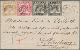 01136 Baden - Marken Und Briefe: 1862, Wappen Auf Weißem Grund 9 Kr. Gelbbraun + 3 Kr. + 2x 1 Kr. Auf Brie - Andere & Zonder Classificatie