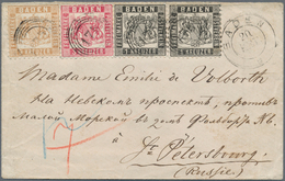 01136 Baden - Marken Und Briefe: 1862, Wappen Auf Weißem Grund 9 Kr. Gelbbraun + 3 Kr. + 2x 1 Kr. Auf Brie - Other & Unclassified