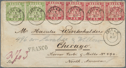 01137 Baden - Marken Und Briefe: 1868, VIERERSTREIFEN 3 Kr. Rot Und 2x 1 Kr. Grün Auf Couvert Von "ZELL 12 - Autres & Non Classés