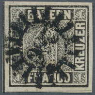 01155 Bayern - Marken Und Briefe: 1849, Schwarzer Einser 1 Kr. Schwarz, Platte 1 Mit GMR "250" (Ostingen), - Altri & Non Classificati