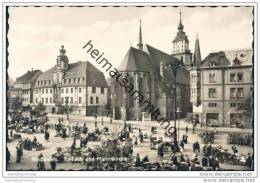 Weissenfels - Rathaus - Marienkirche - Markt - Foto-AK 1961 - Weissenfels