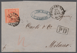 01192 Bayern - Marken Und Briefe: 1862, 18 Kr. Dunkelzinnober, Außerordentlich Breitrandig Und Farbfrisch, - Other & Unclassified
