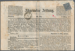 01204 Bayern - Besonderheiten: 1858 Augsburger "Allgemeine Zeitung" Vom 15. März 1858, Verschickt Nach Ver - Otros & Sin Clasificación