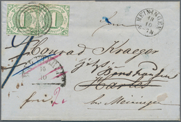 01205 Bayern - Besonderheiten: 1859, NACHSENDEBRIEF Marktbreit-Meiningen-Benshausen Mit Taxis 2x 1 Kr. Fra - Other & Unclassified