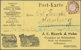 01260 Deutsches Reich - Brustschild: 1873, 1/3 Gr Grün, Entwertet Mit K2 REHNA, 24/1, Einzelfrankatur Auf - Neufs