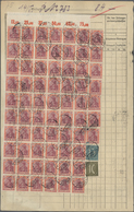01270 Deutsches Reich - Inflation: 1922, 6 X 10 Pf Braunoliv Ziffer, 15 Pf Grünblau Ziffer, 5 X 40 Pf Ziff - Brieven En Documenten