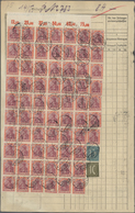 01270 Deutsches Reich - Inflation: 1922, 6 X 10 Pf Braunoliv Ziffer, 15 Pf Grünblau Ziffer, 5 X 40 Pf Ziff - Lettres & Documents