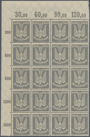 01274 Deutsches Reich - Weimar: 1924. Flugpost Holztaube (IV): 20 Komplette, Postfrische Sätze, In Einheit - Unused Stamps