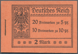 01280 Deutsches Reich - Markenheftchen: 1913, Germania-Markenheftchen Zu 2 Mark, Friedensdruck, Drei Versc - Booklets