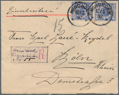 01294 Deutsch-Südwestafrika - Vorläufer: 1897 Provisorischer, Handschriftlicher Einschreibezettel "Windhoe - German South West Africa