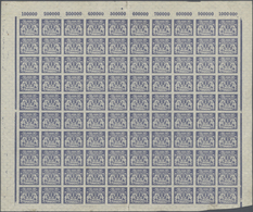 01312 Danzig: 1923, Freimarken 10.000 M Lebhaftgrauviolettblau, Die Ohne Aufdruck Nicht Verausgabte Ungezä - Andere & Zonder Classificatie