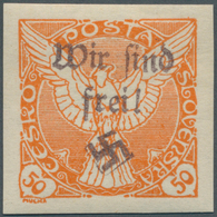 01362 Sudetenland - Reichenberg: 1938, Zeitungsmarke 50 H Falke Orange, Postfrisch, Sehr Selten, Da Die Au - Région Des Sudètes