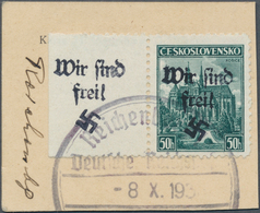 01372 Sudetenland - Reichenberg: 1938, Ausstellung Kaschau Vom Linken Bogenrand Mit Handstempelaufdruck "W - Sudetes