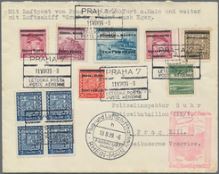 01385 Dt. Besetzung II WK - Böhmen Und Mähren: 1939, Zuleitungspost Zur LZ 130 Graf Zeppelin Deutschlandfa - Occupation 1938-45